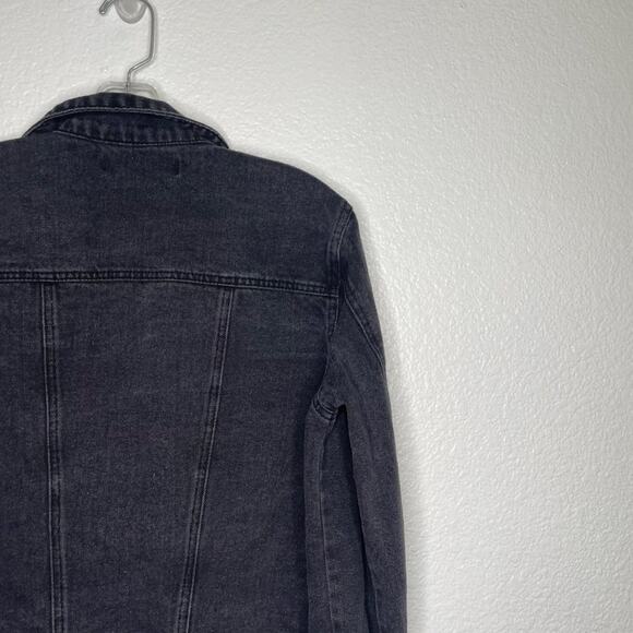 Forever 21 Womens Jacket Size S Faded Black Button Front Long Sleeve Casual - Picture 13 of 13